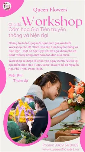 Thư Mời tham dự Workshop Cắm Hoa - Chủ đề : Cắm Hoa Gia Tiên Hiện Đại và Tuyền Thống Khoá I